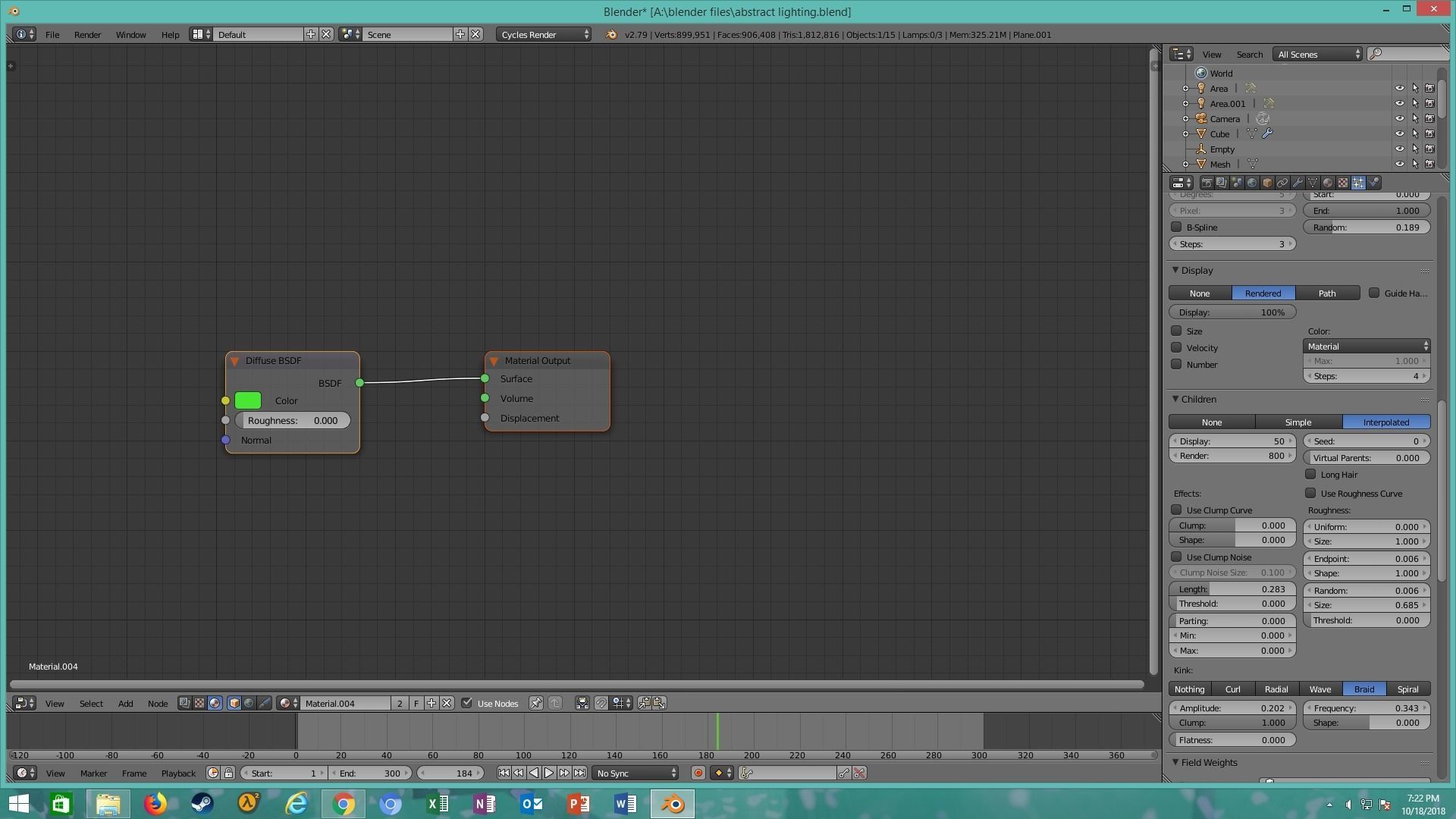 thunderstorm lightning strike on field 3D model_22