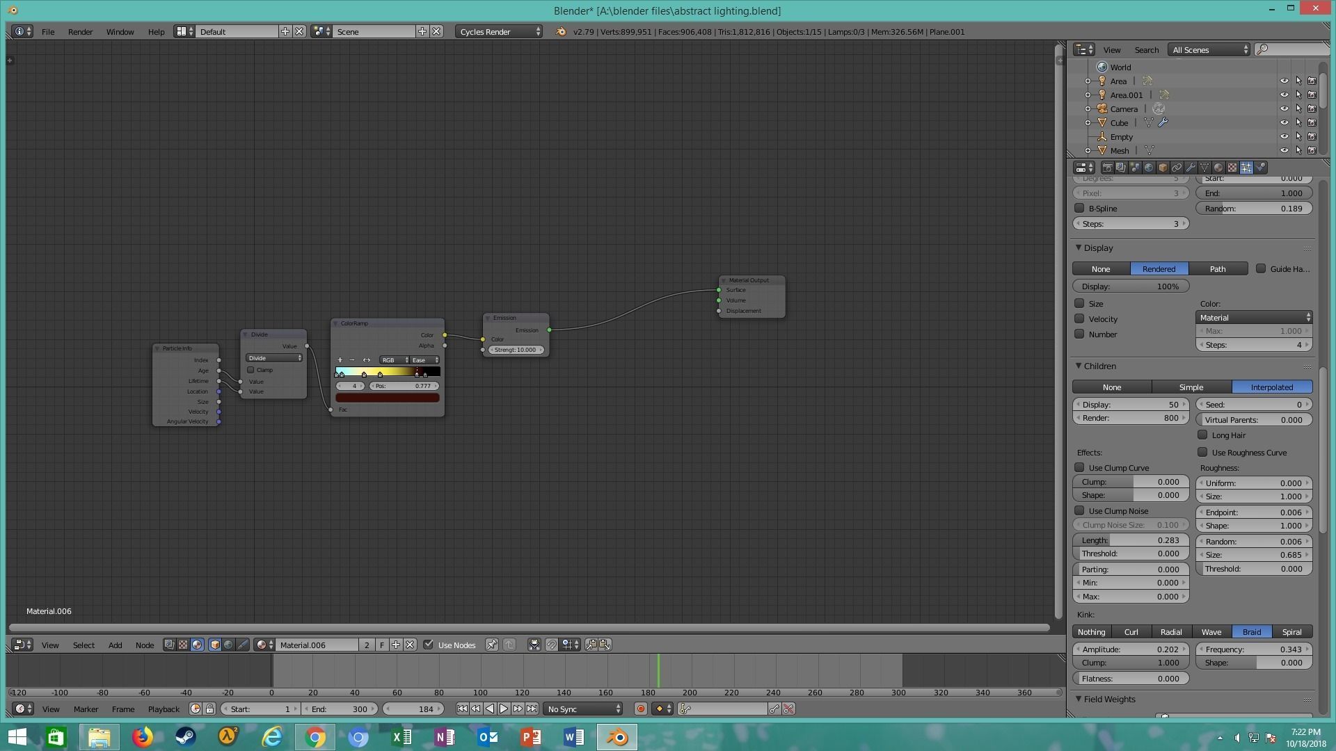 thunderstorm lightning strike on field 3D model_21