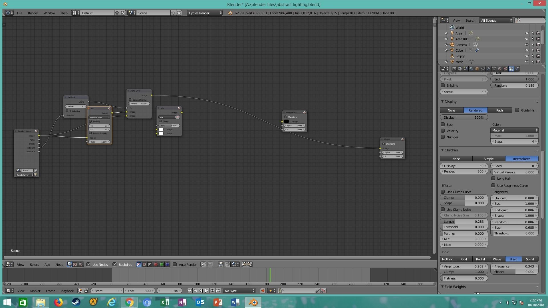 thunderstorm lightning strike on field 3D model_20