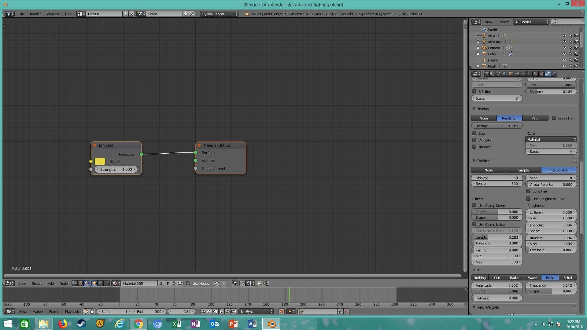 thunderstorm lightning strike on field 3D model_23