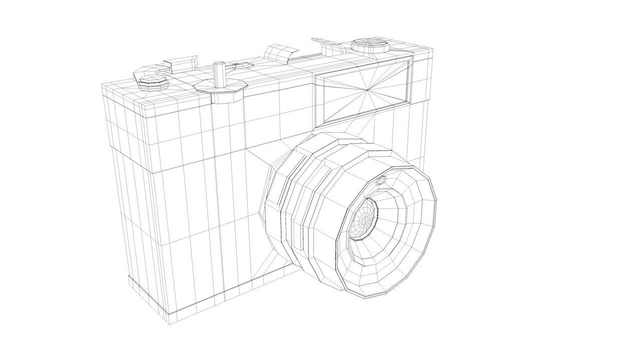 Reel Camera Low-poly 3D model_9
