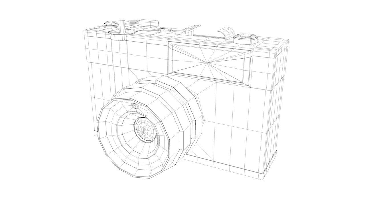 Reel Camera Low-poly 3D model_10