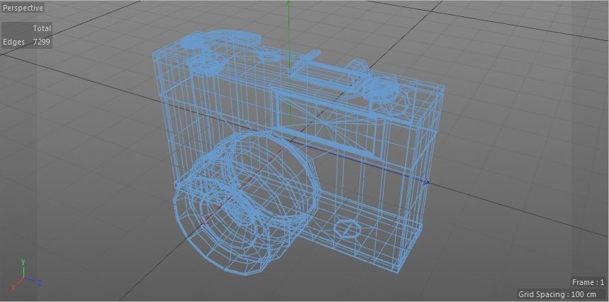 Reel Camera Low-poly 3D model_7