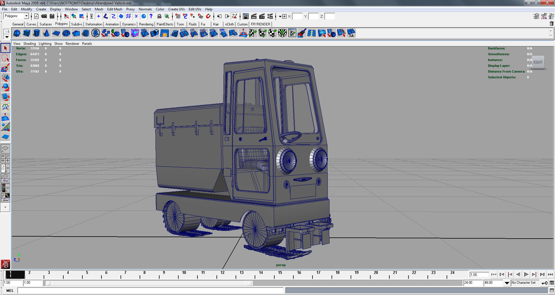 Abandoned Vehicle 3D model_4