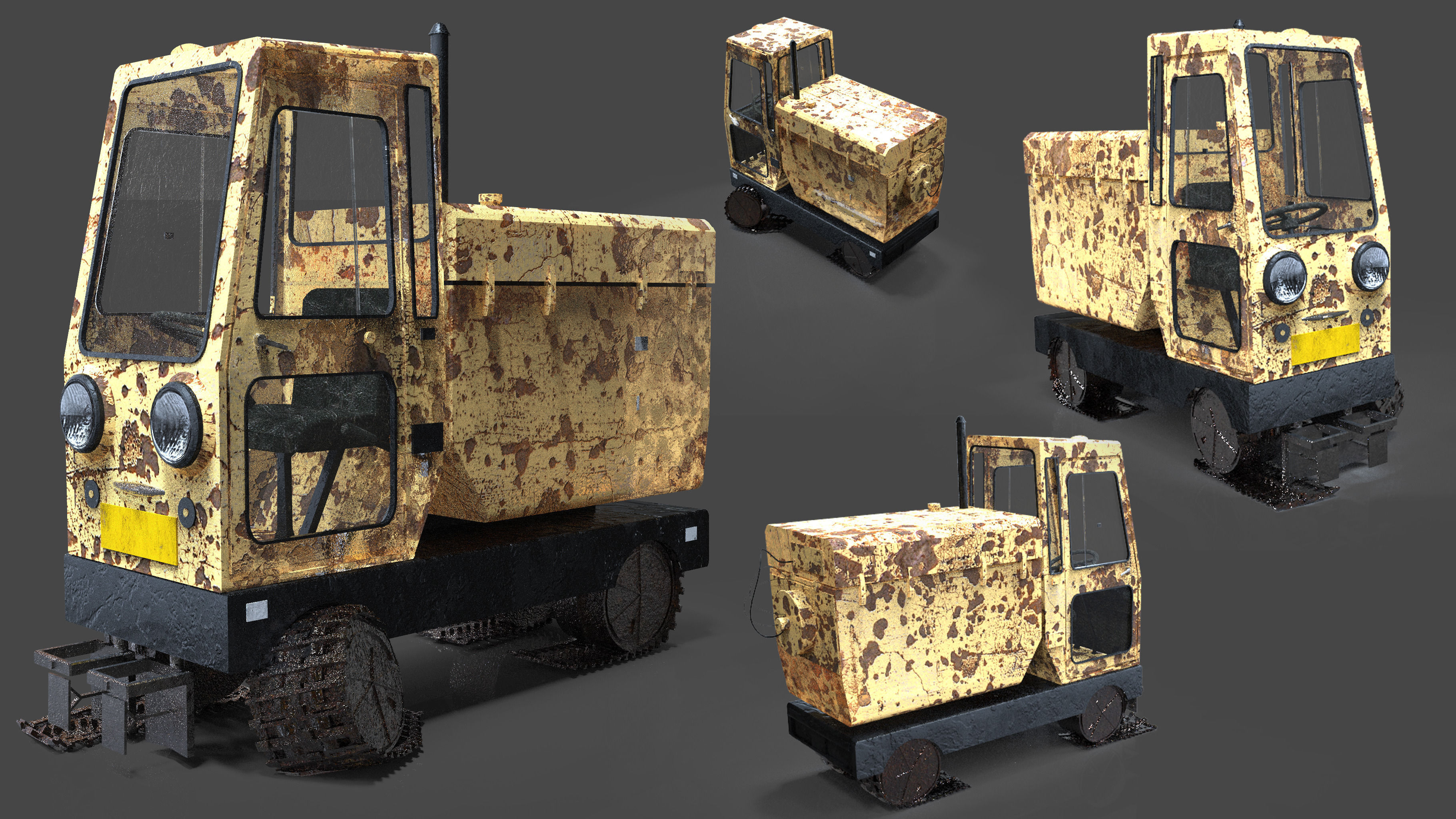 Abandoned Vehicle 3D model_7