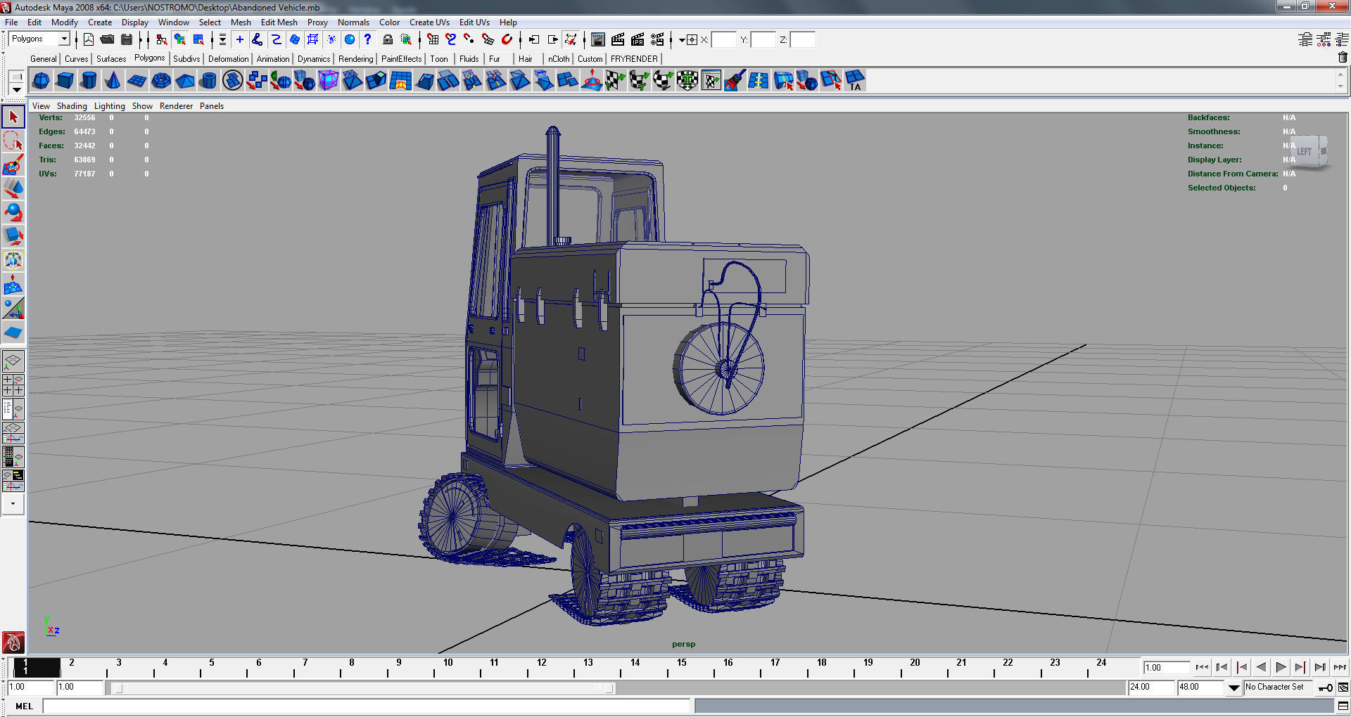 Abandoned Vehicle 3D model_1