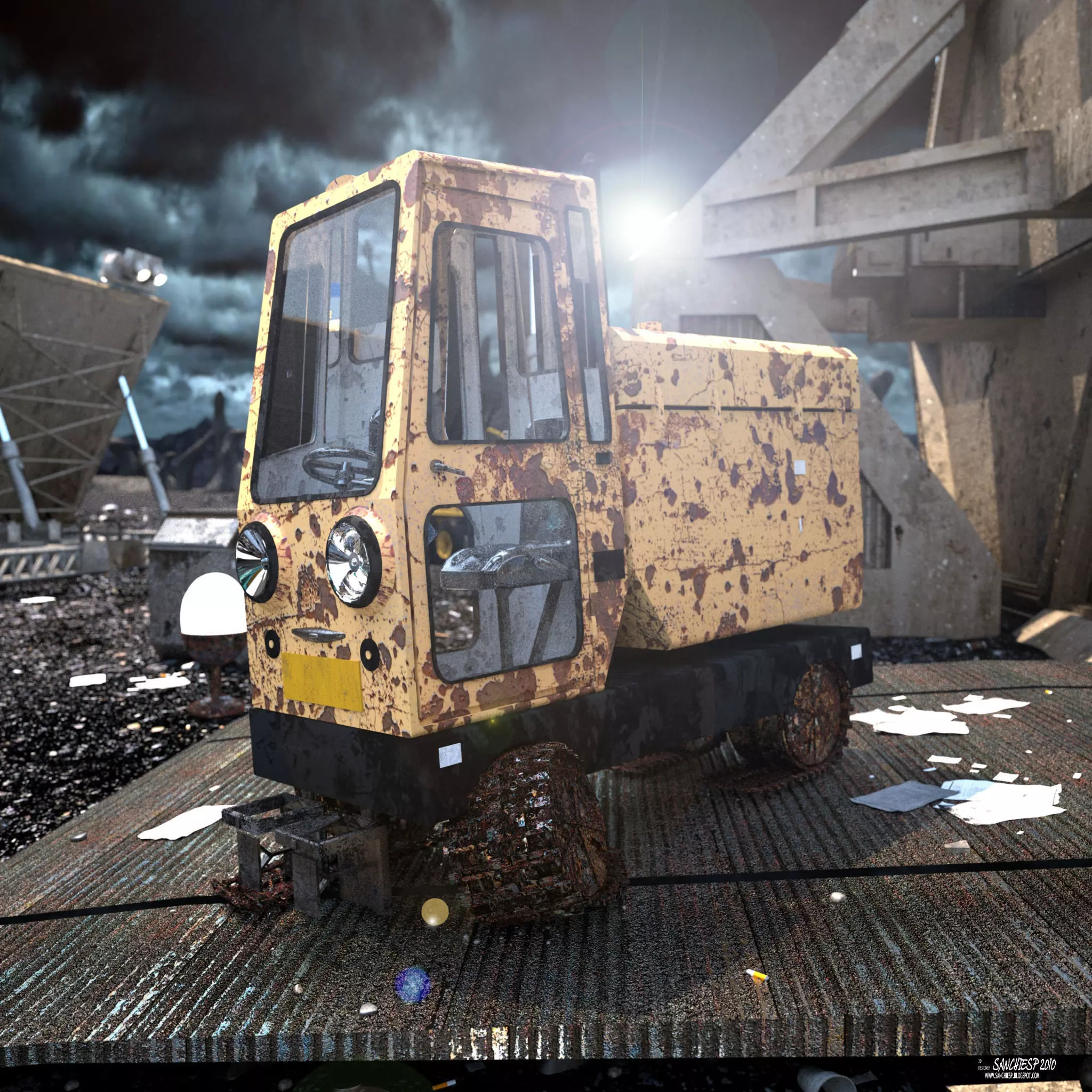 Abandoned Vehicle 3D model_0