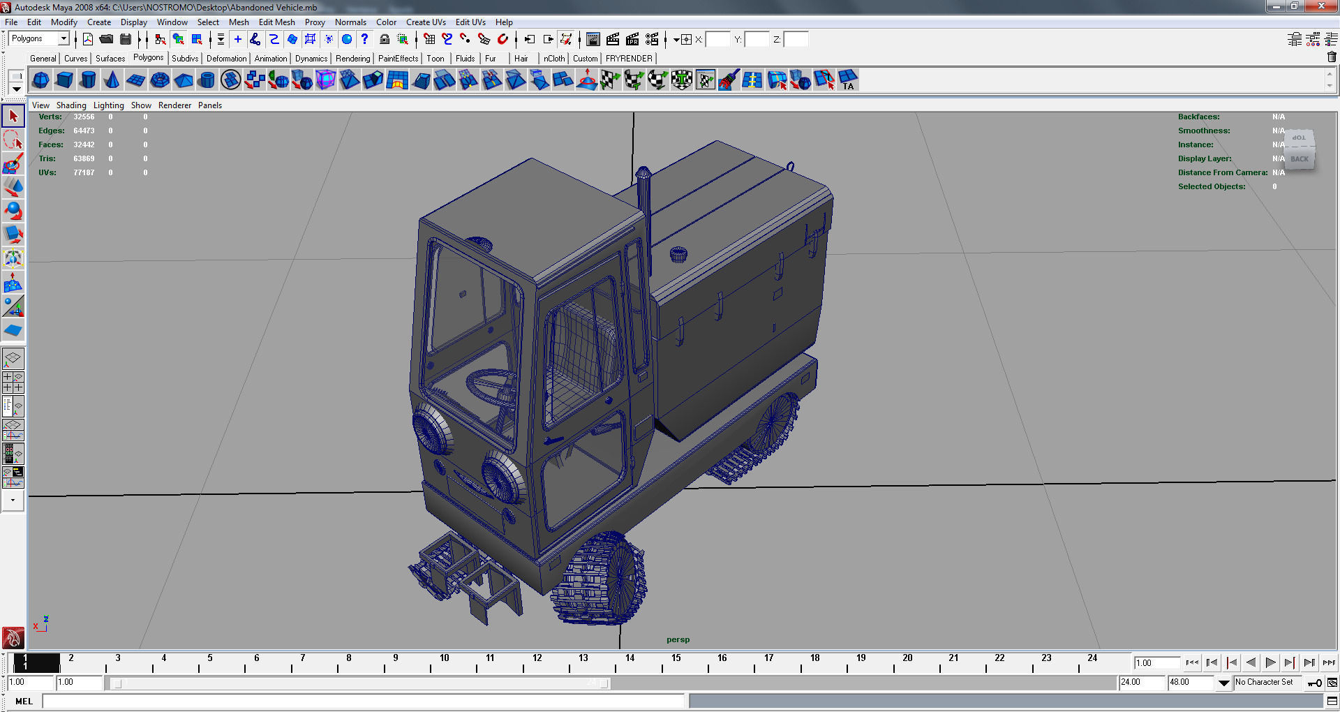 Abandoned Vehicle 3D model_2