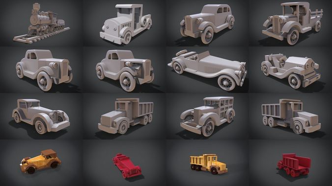Wooden Car Collection 