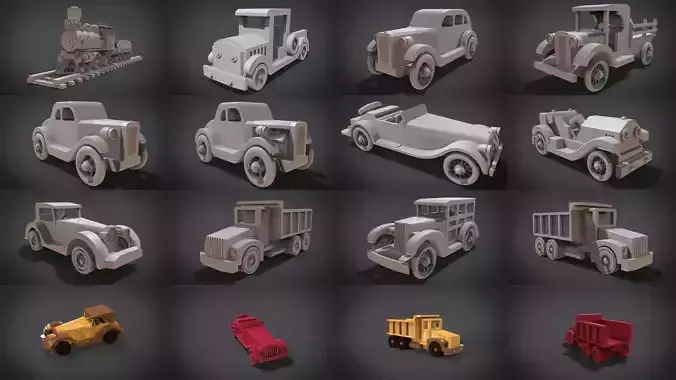 Wooden Car Collection 