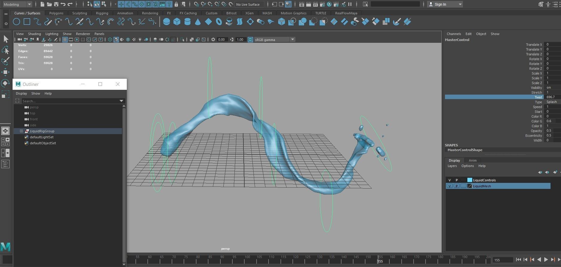 Animated Water Jet Rig 3D model_3