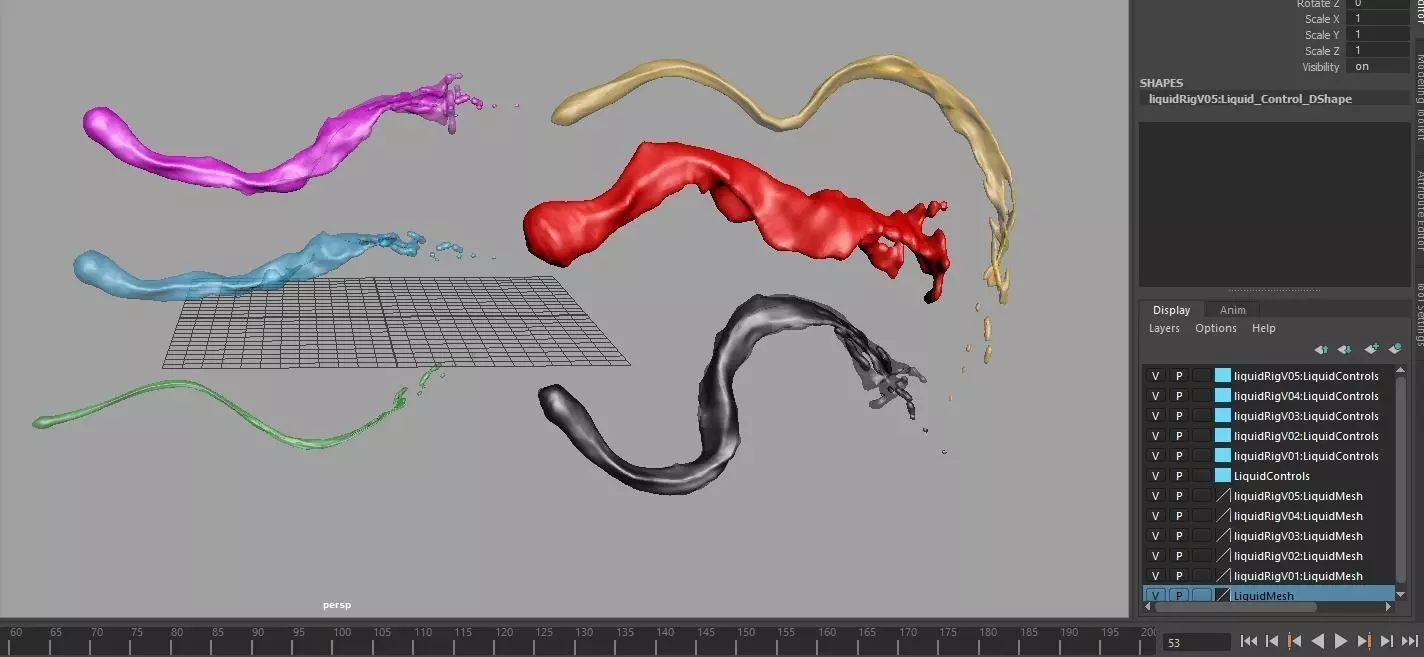 Animated Water Jet Rig 3D model_0