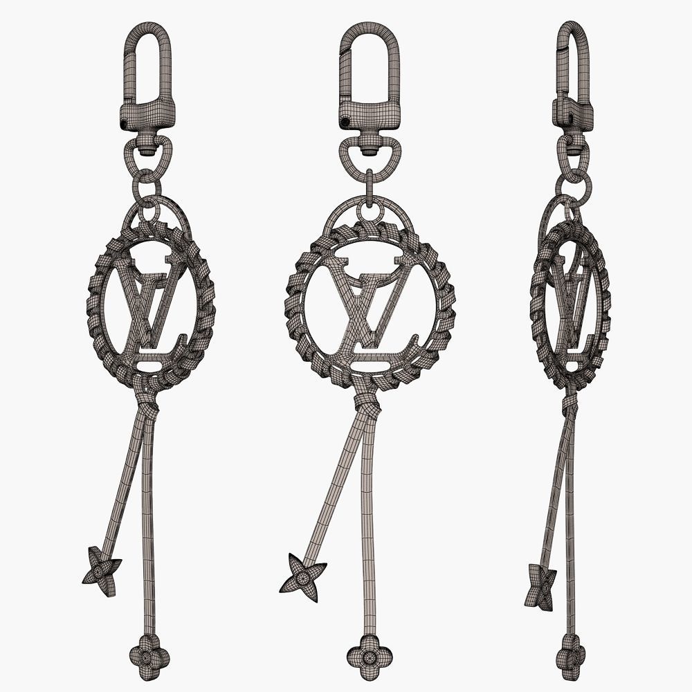 Louis Vuitton Keys holders 3D model_10