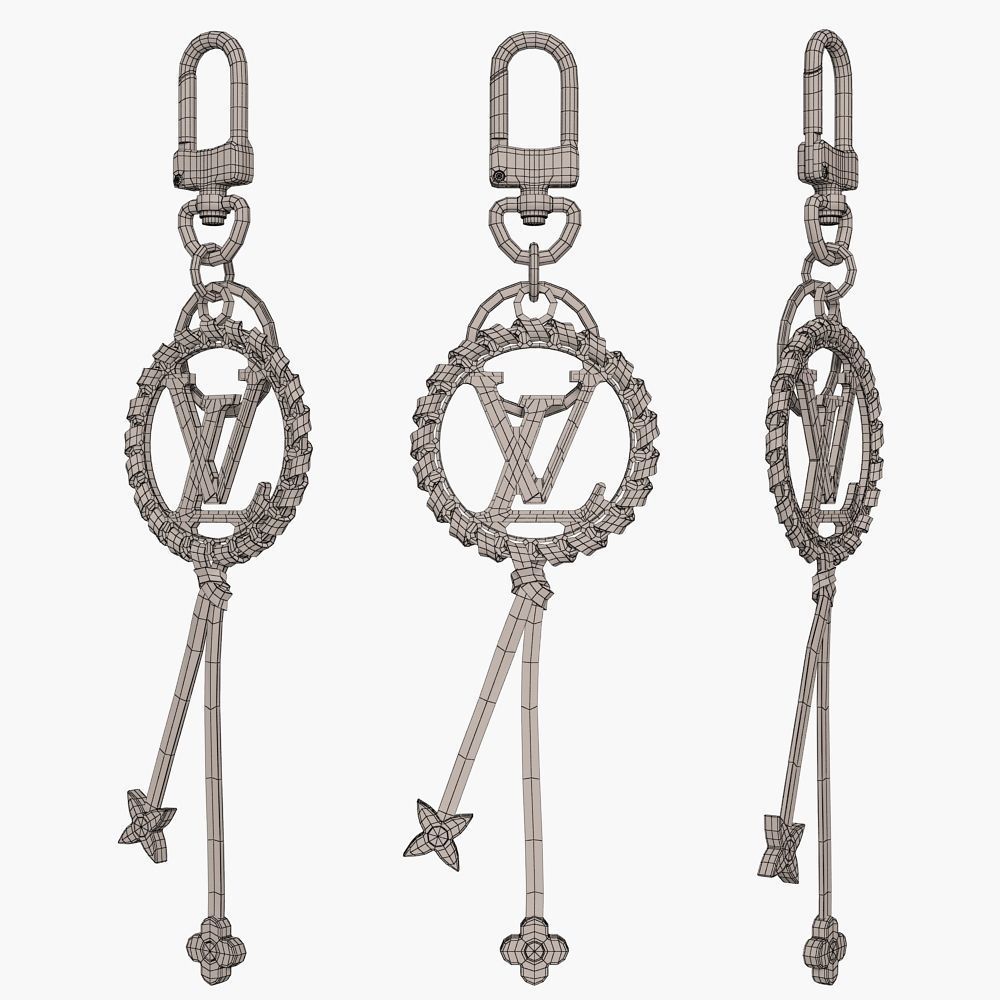 Louis Vuitton Keys holders 3D model_11