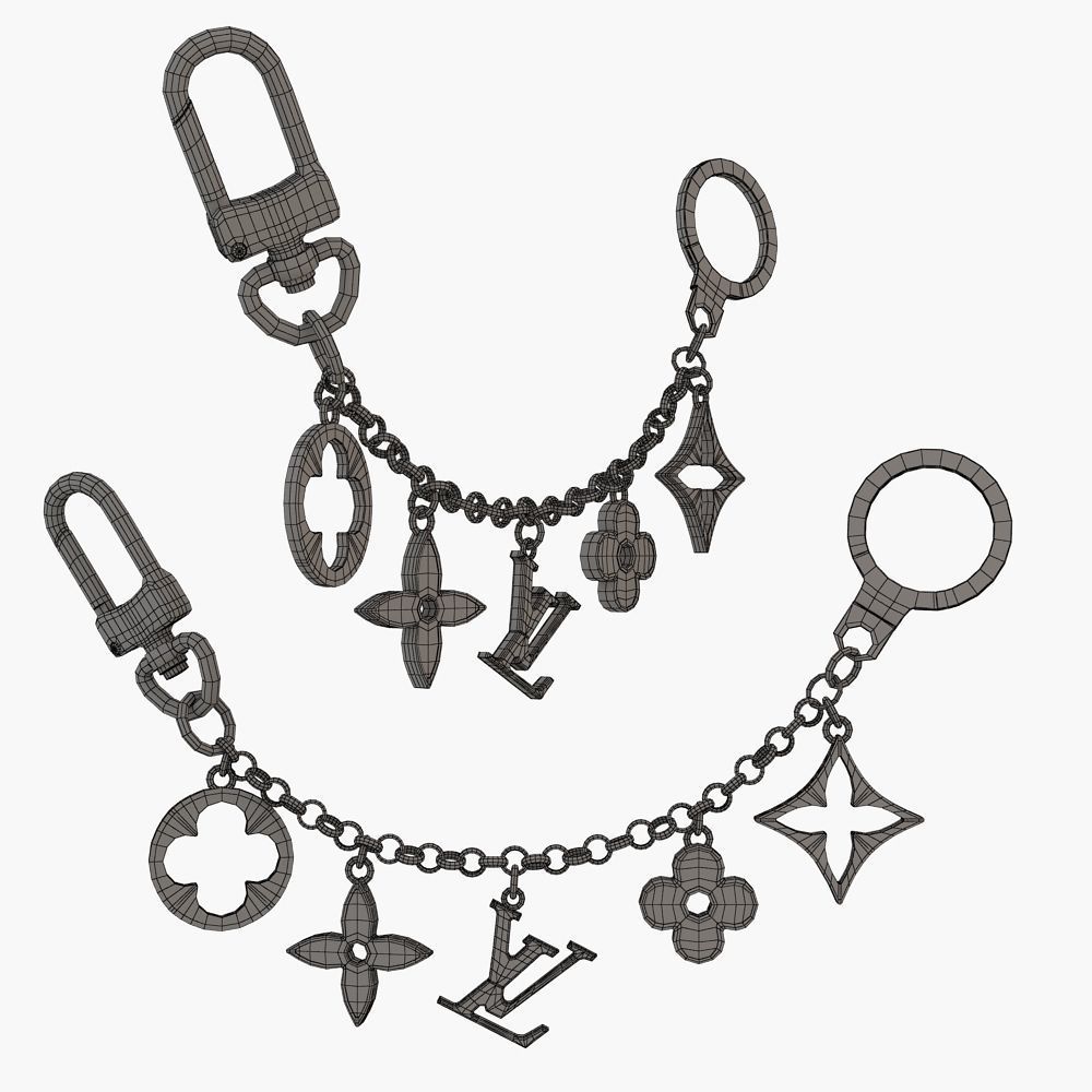 Louis Vuitton Keys holders 3D model_13