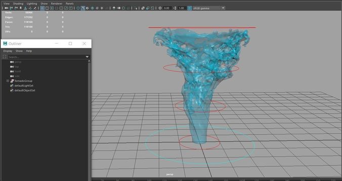 Animated Liquid Tornado 3D model