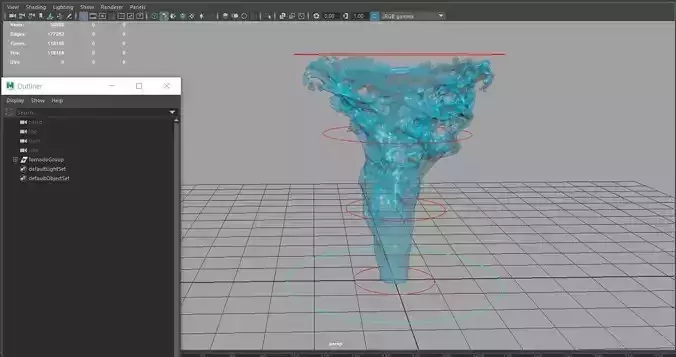 Animated Liquid Tornado 3D model