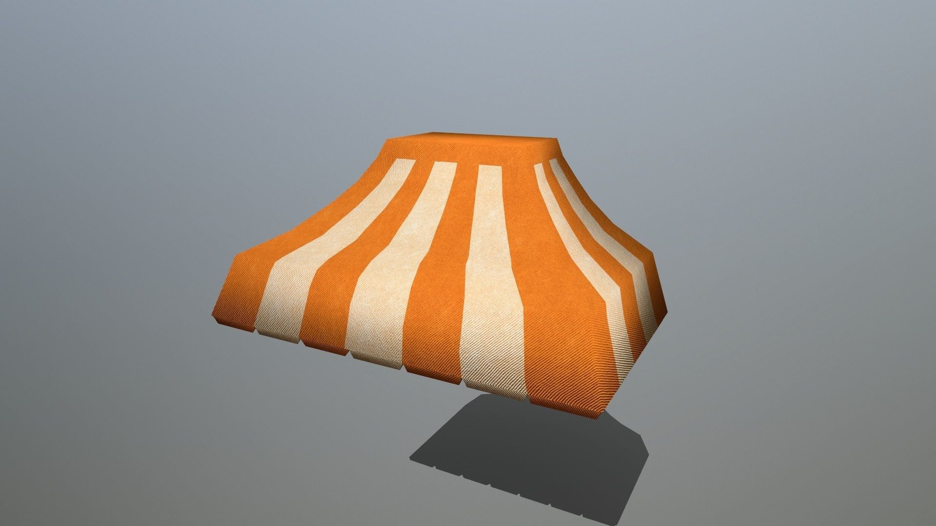 awning orange and striped lamp shade Low-poly 3D model_5
