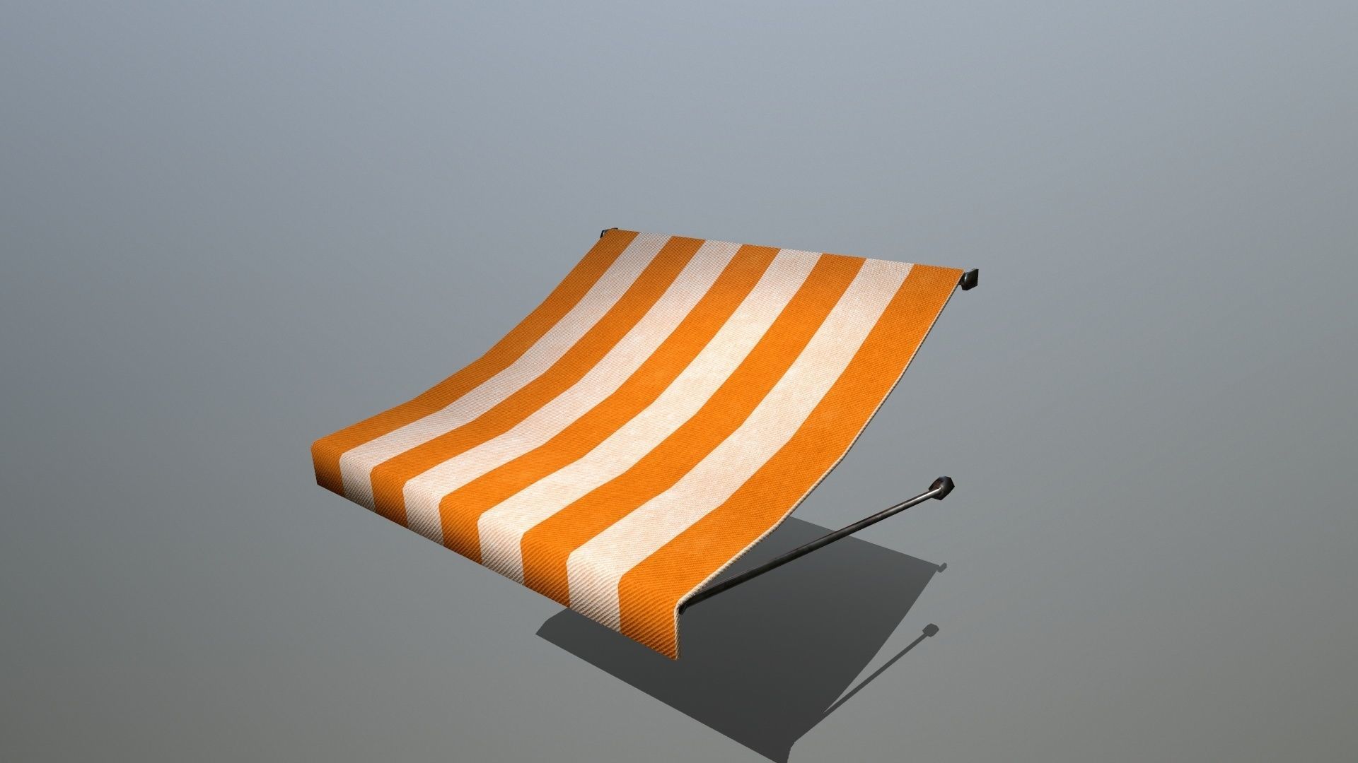 awning orange and striped lamp shade Low-poly 3D model_3