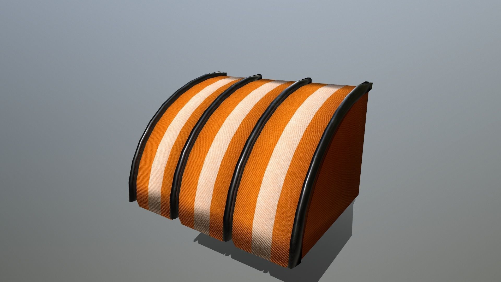 awning orange and striped lamp shade Low-poly 3D model_11