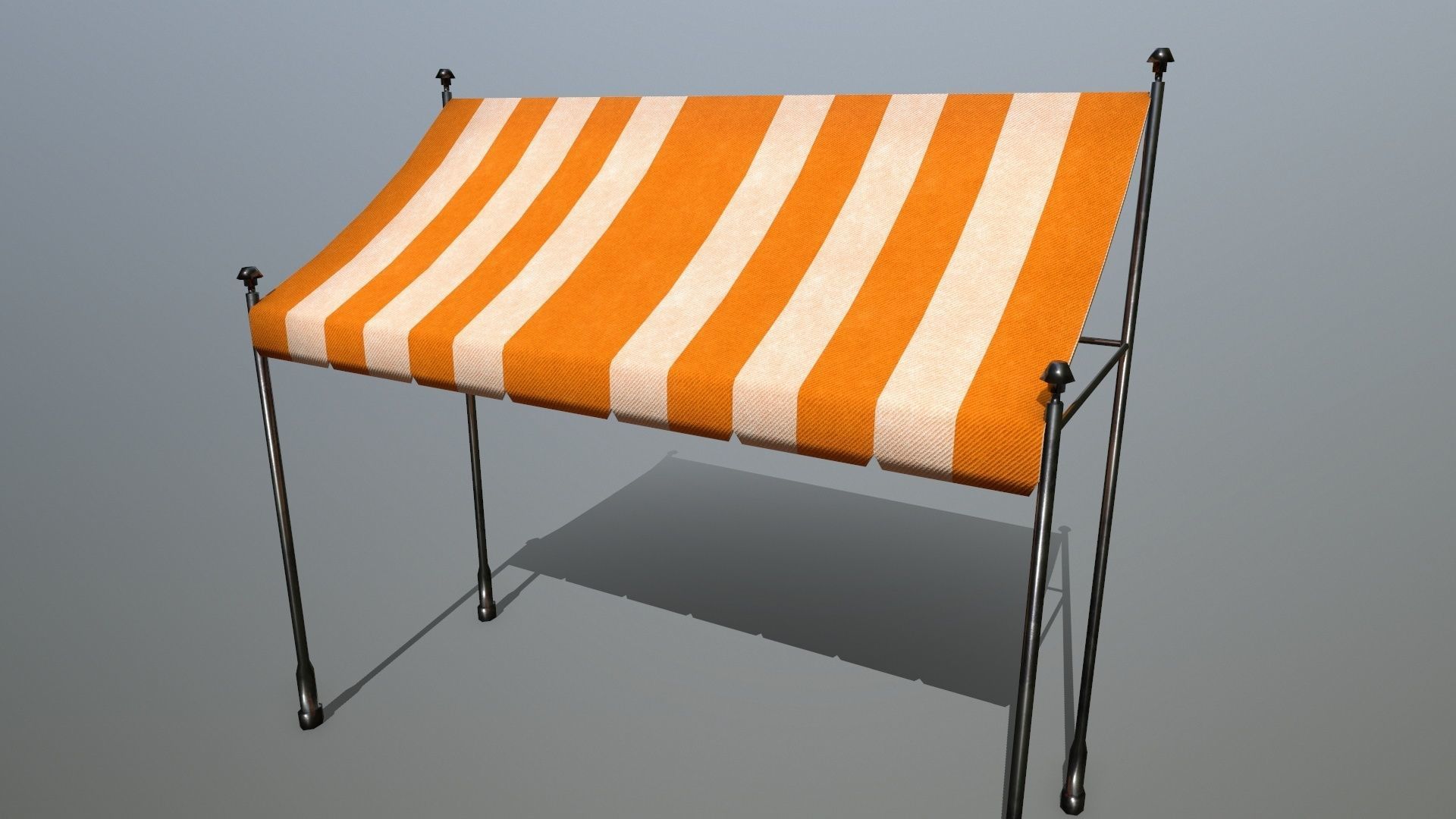awning orange and striped lamp shade Low-poly 3D model_7