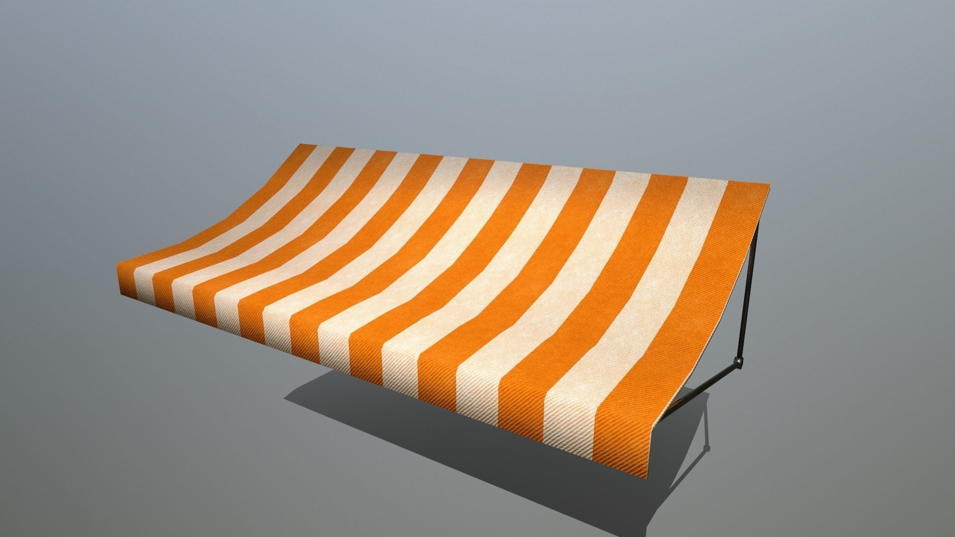 awning orange and striped lamp shade Low-poly 3D model_4