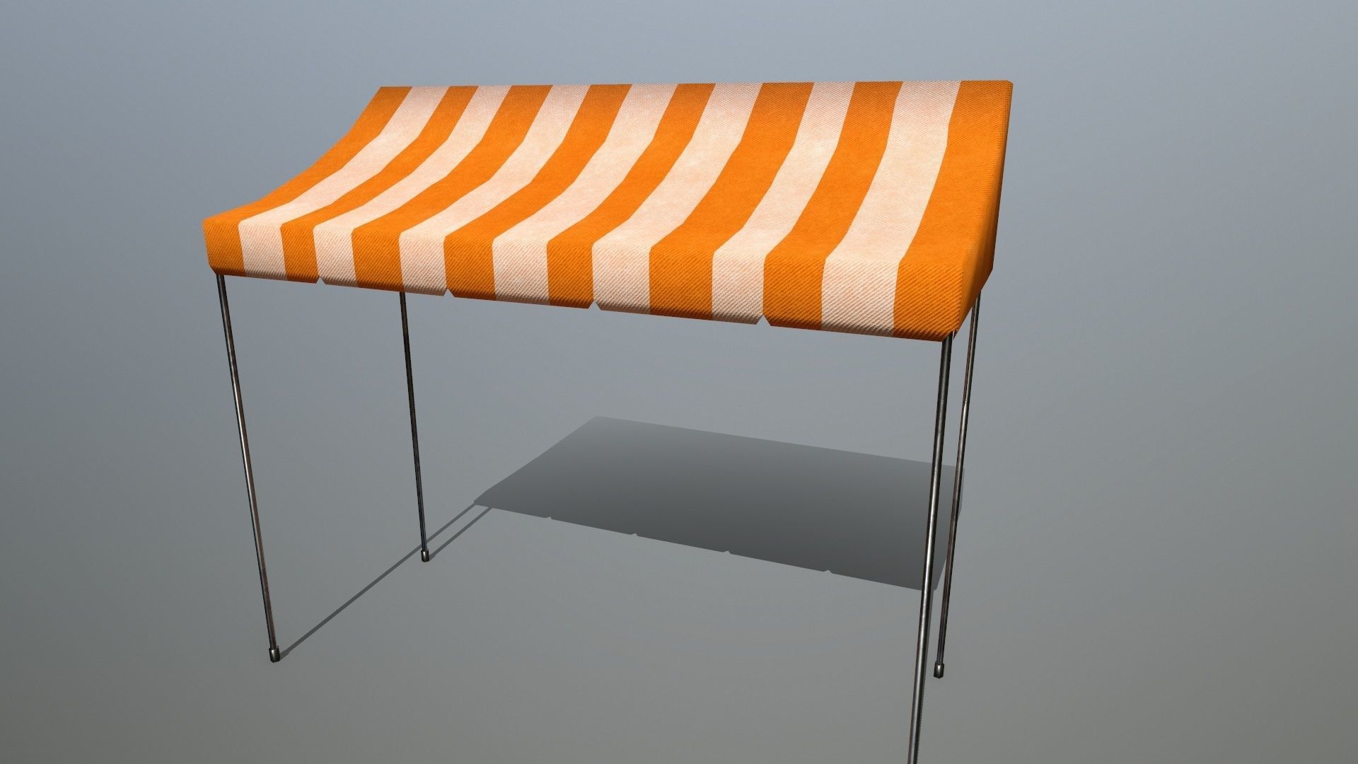 awning orange and striped lamp shade Low-poly 3D model_8