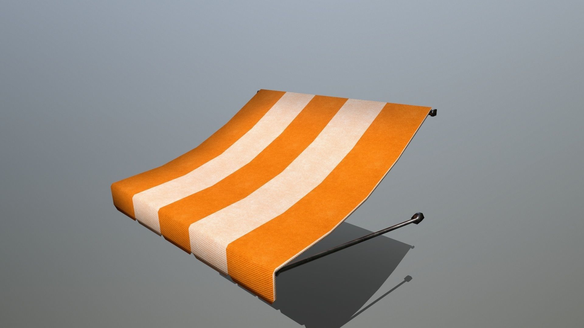awning orange and striped lamp shade Low-poly 3D model_1