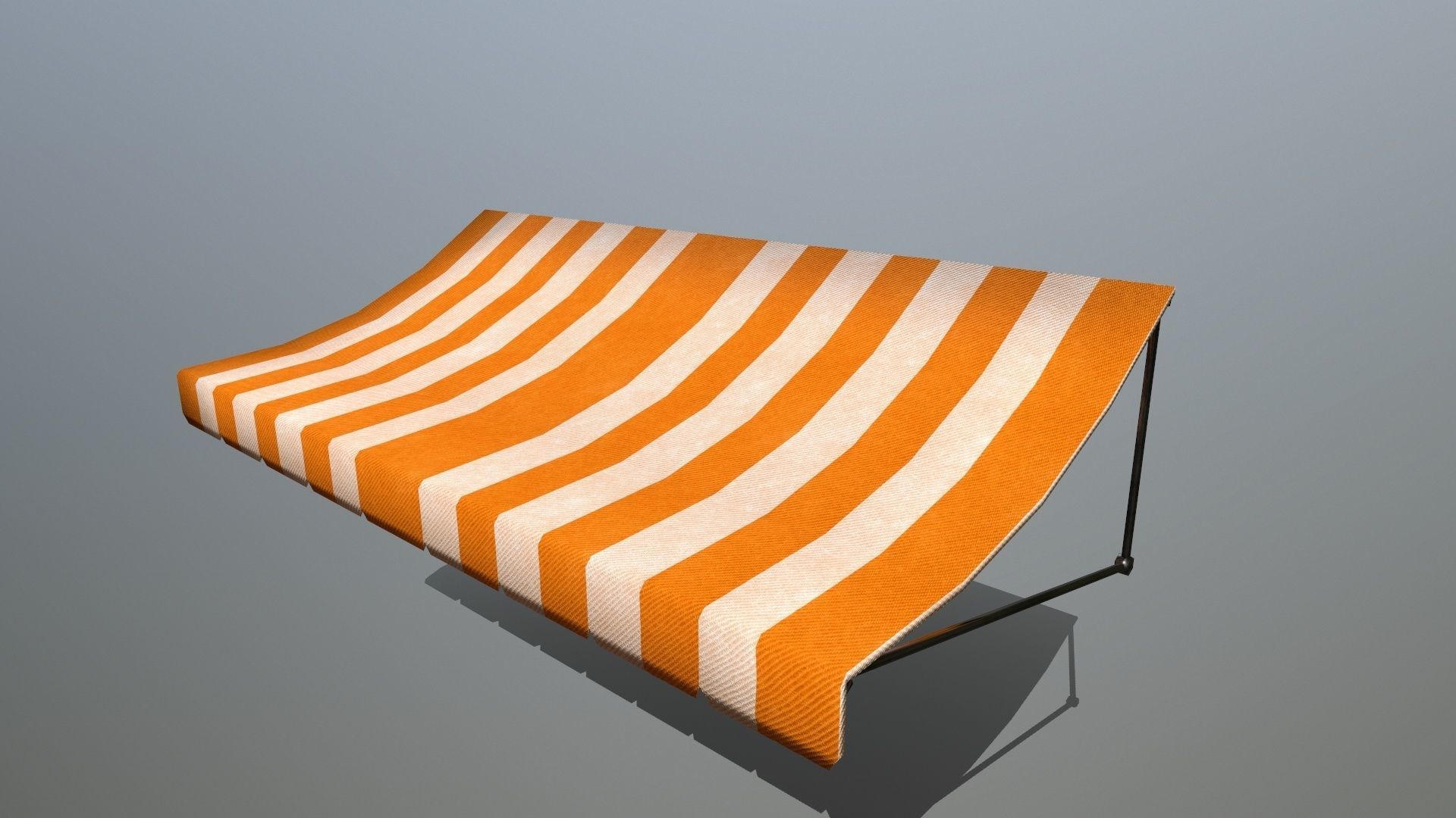 awning orange and striped lamp shade Low-poly 3D model_2