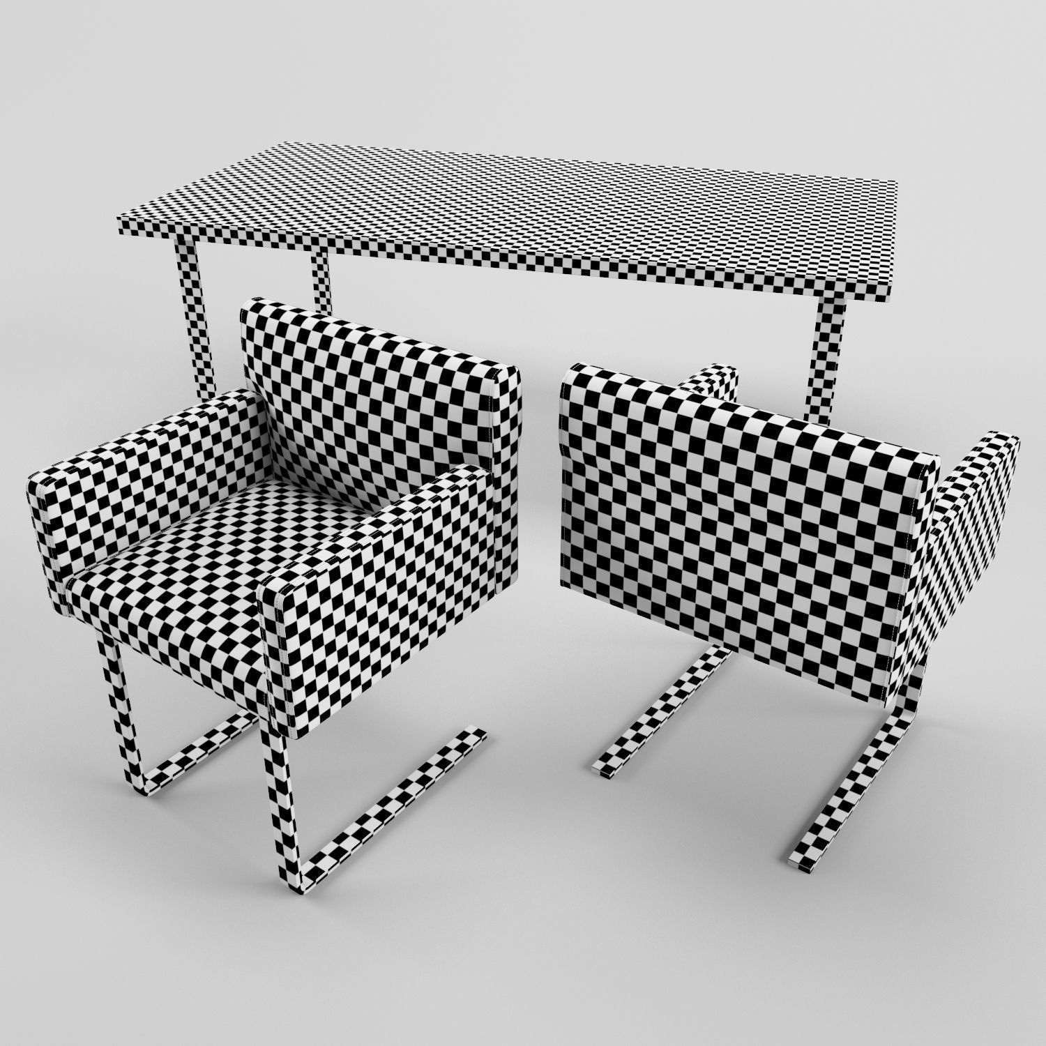 Chair and desk - Quant COR 3D model_9