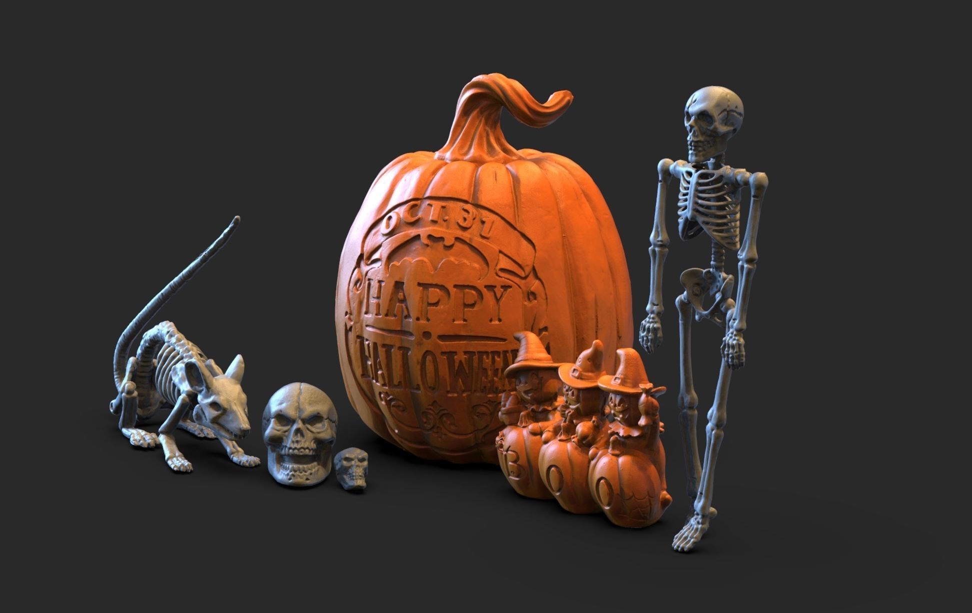 Halloween Holiday Pack 3D model_1