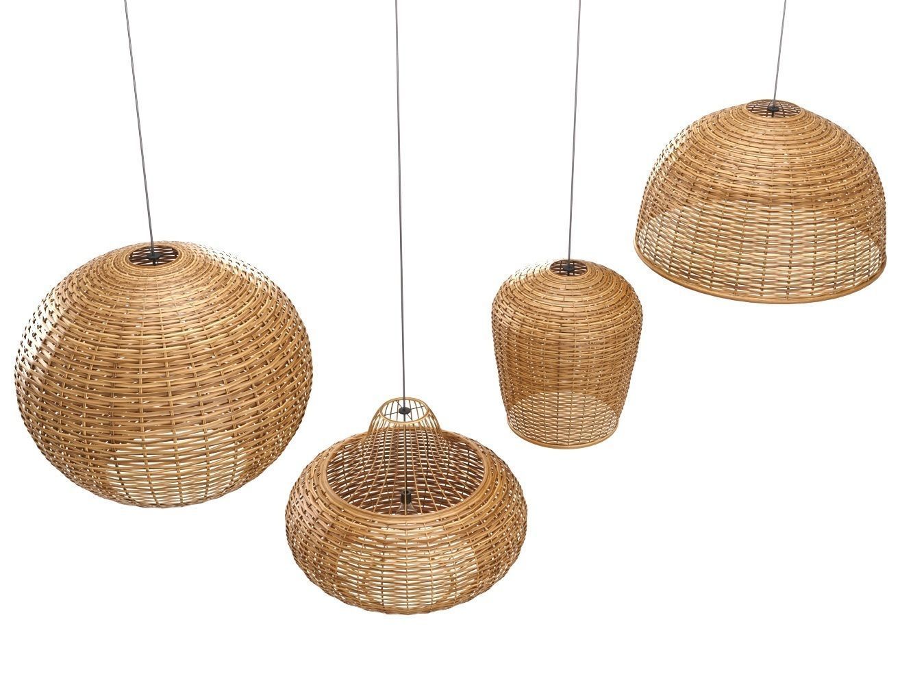 Bamboo Lamp 3D model_1