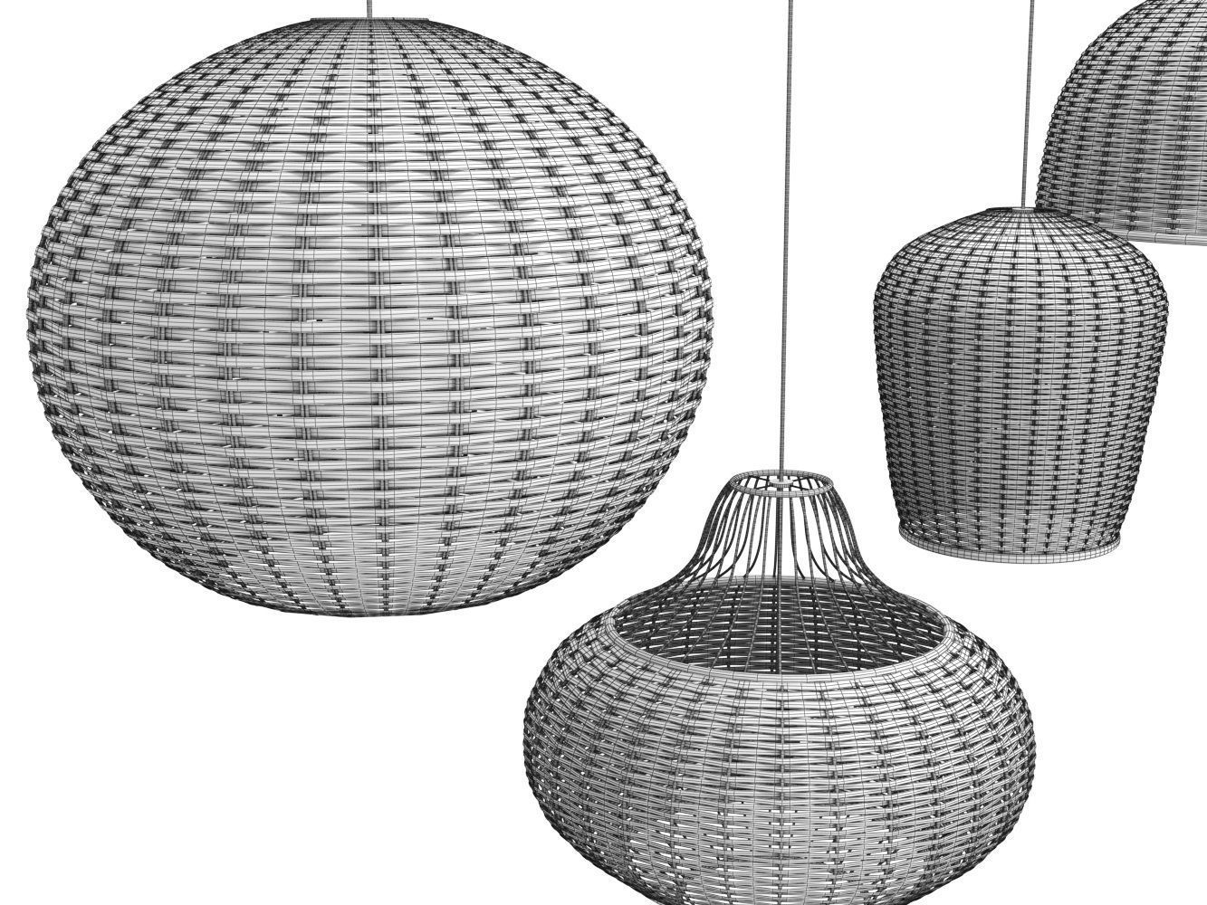 Bamboo Lamp 3D model_5