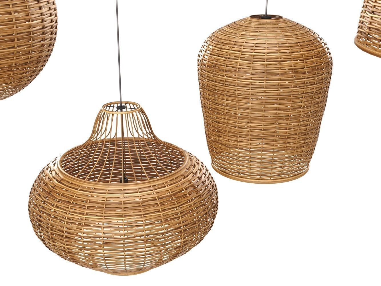 Bamboo Lamp 3D model_3