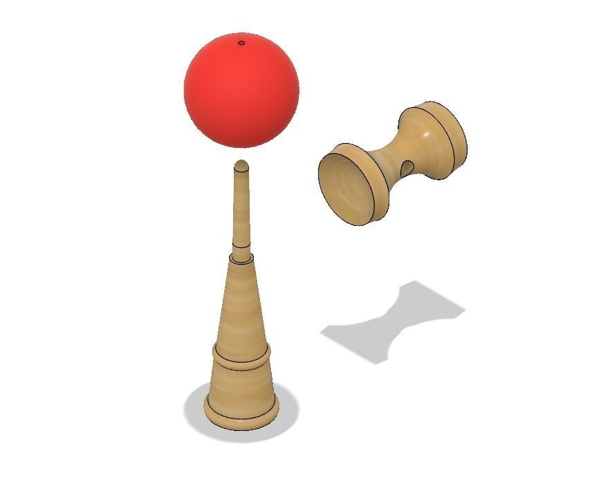 Classic Kendama 3D print model_1