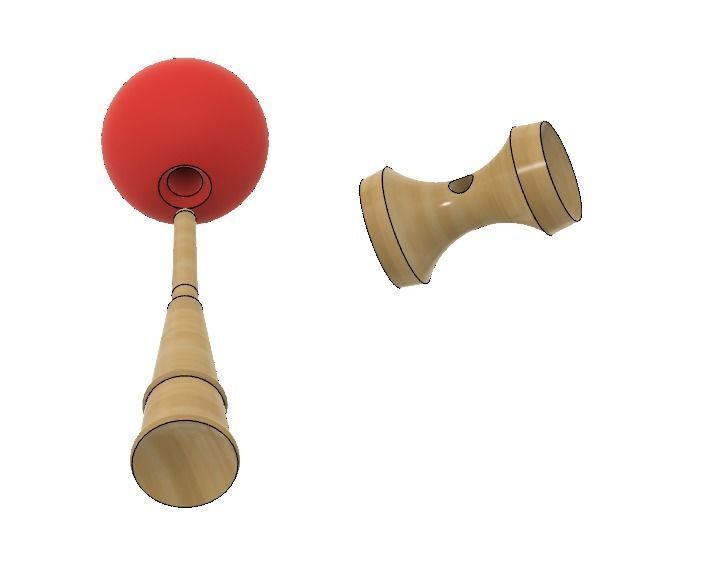 Classic Kendama 3D print model_2