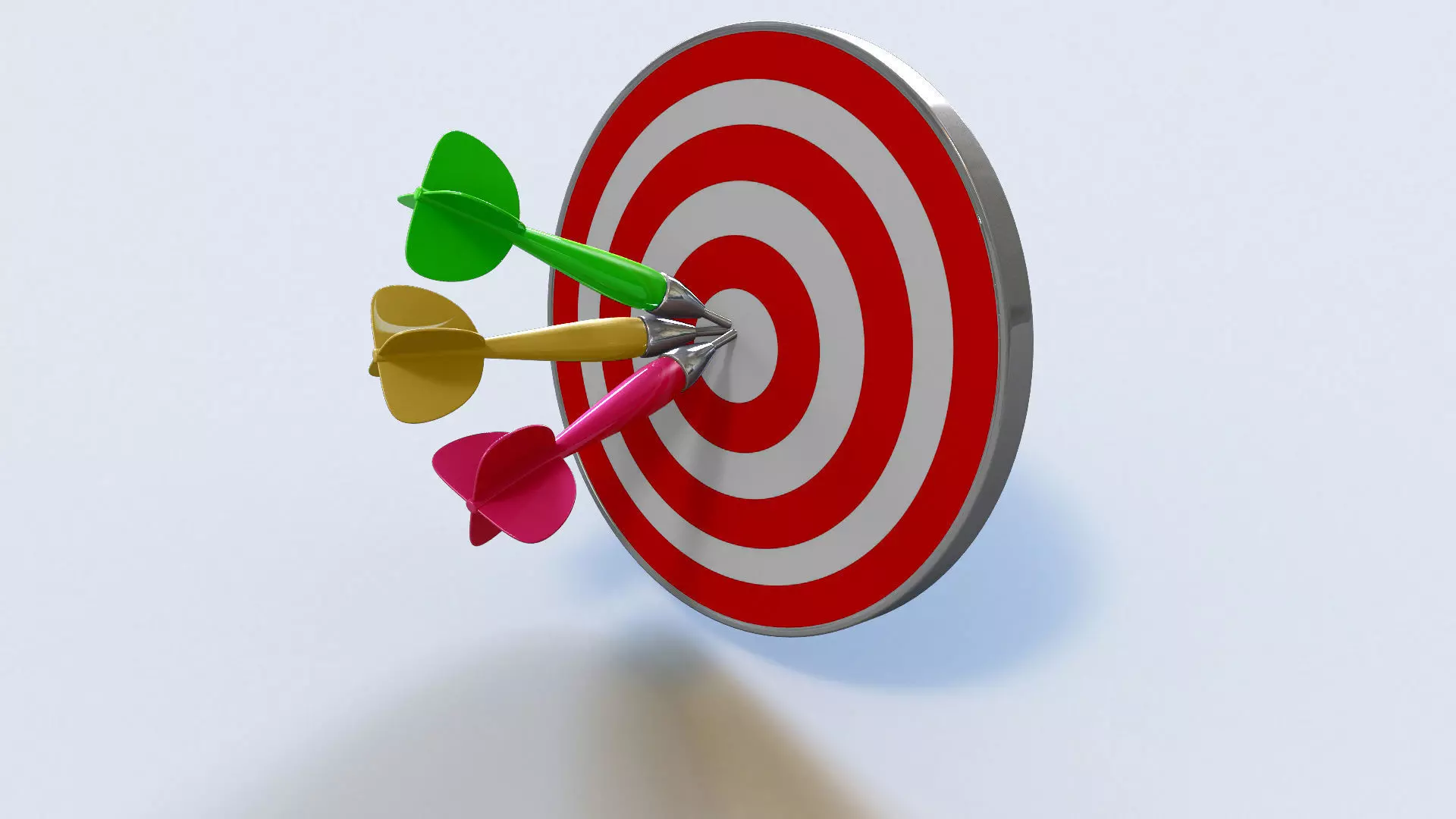 Darts with arrows Low-poly 3D model_0