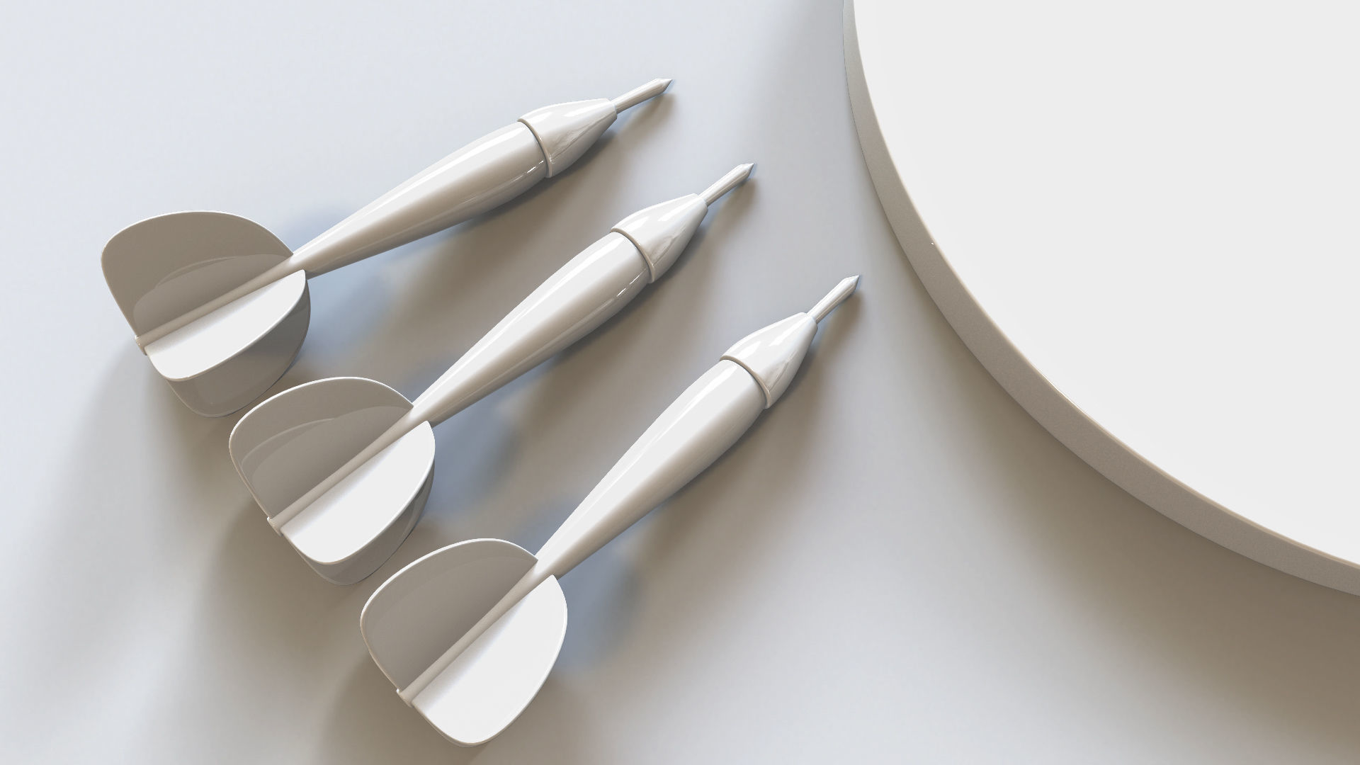 Darts with arrows Low-poly 3D model_3