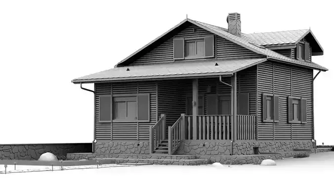Cabin house 3D model