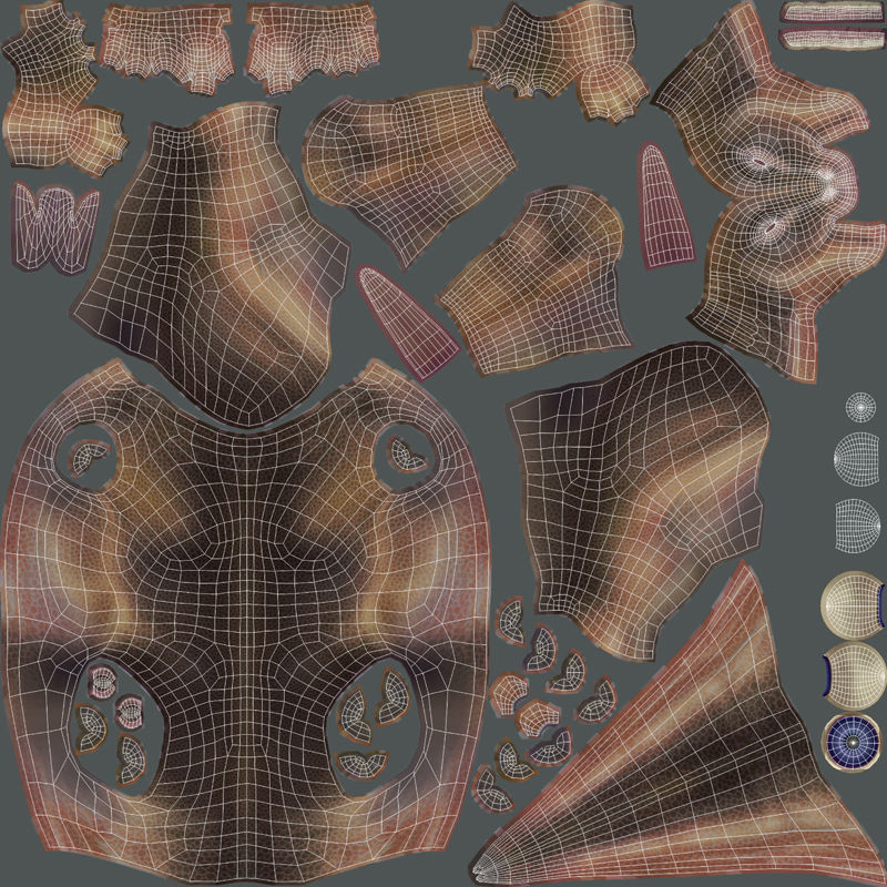 Protohadros dinosaur Low-poly 3D model_13