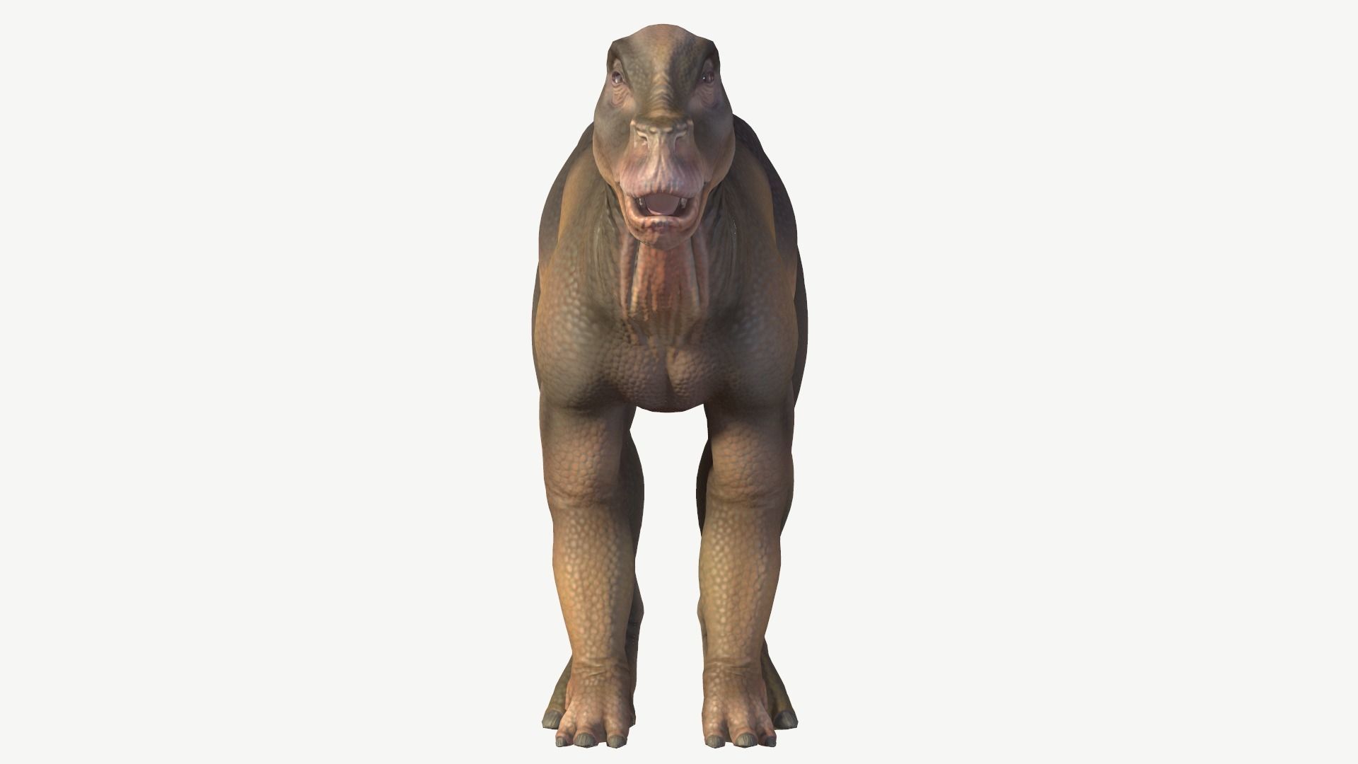 Protohadros dinosaur Low-poly 3D model_9