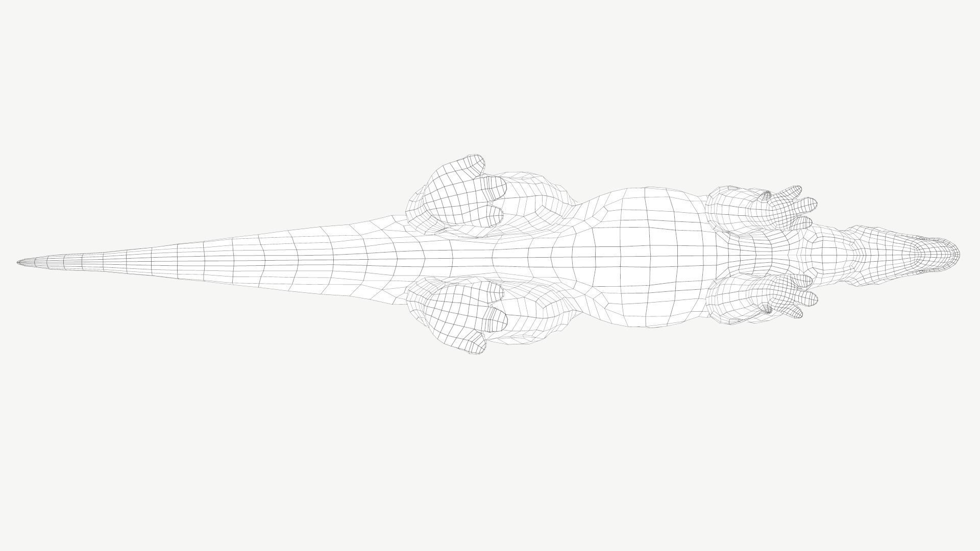 Protohadros dinosaur Low-poly 3D model_12