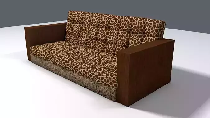 Giraffe and Leopard fur retro sofa 
