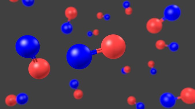 Nitric Oxide Molecule - Model 3D model