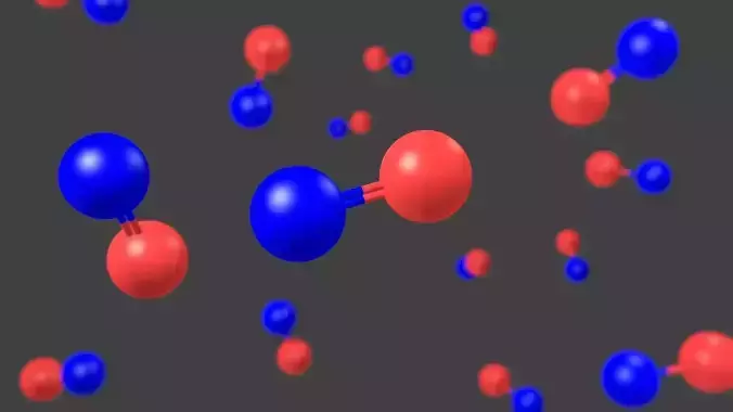 Nitric Oxide Molecule - Model 3D model