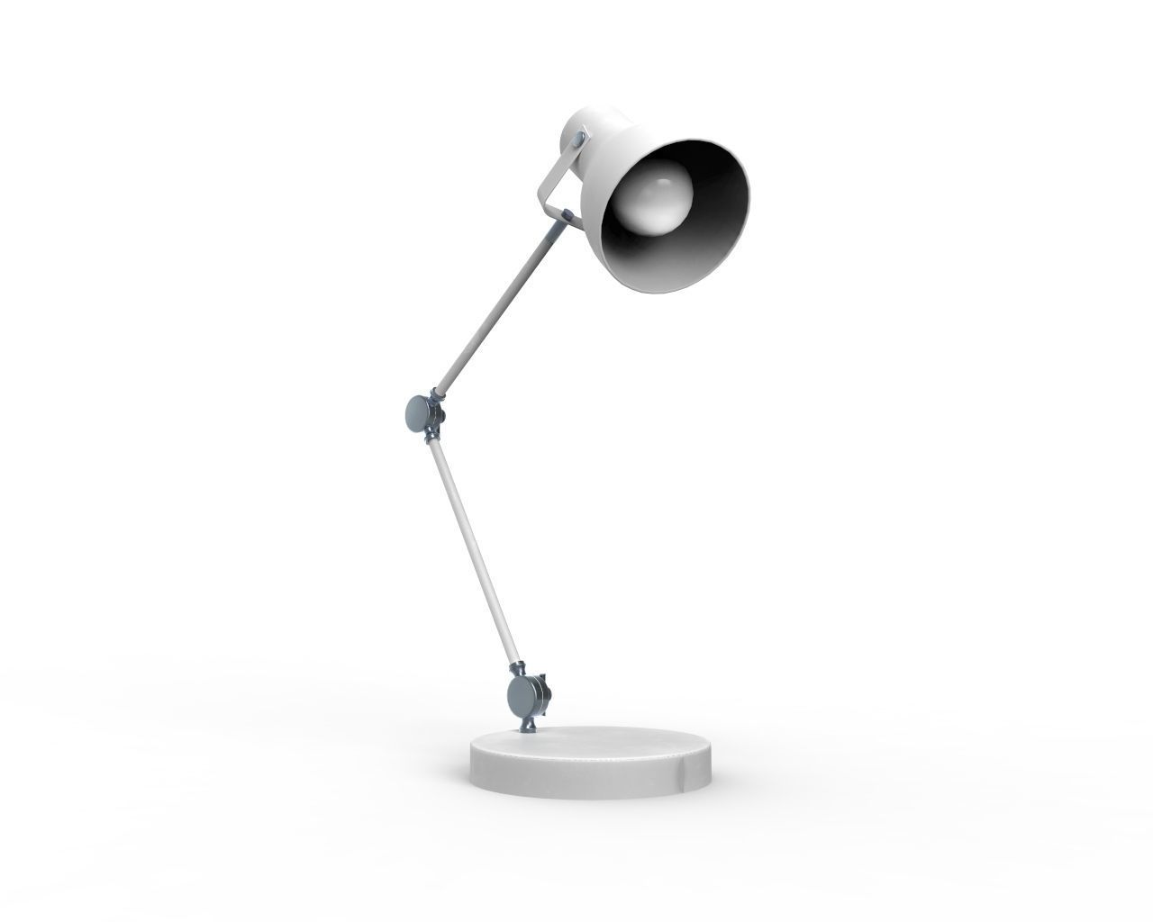Rigged Desk Lamp 3D model_4