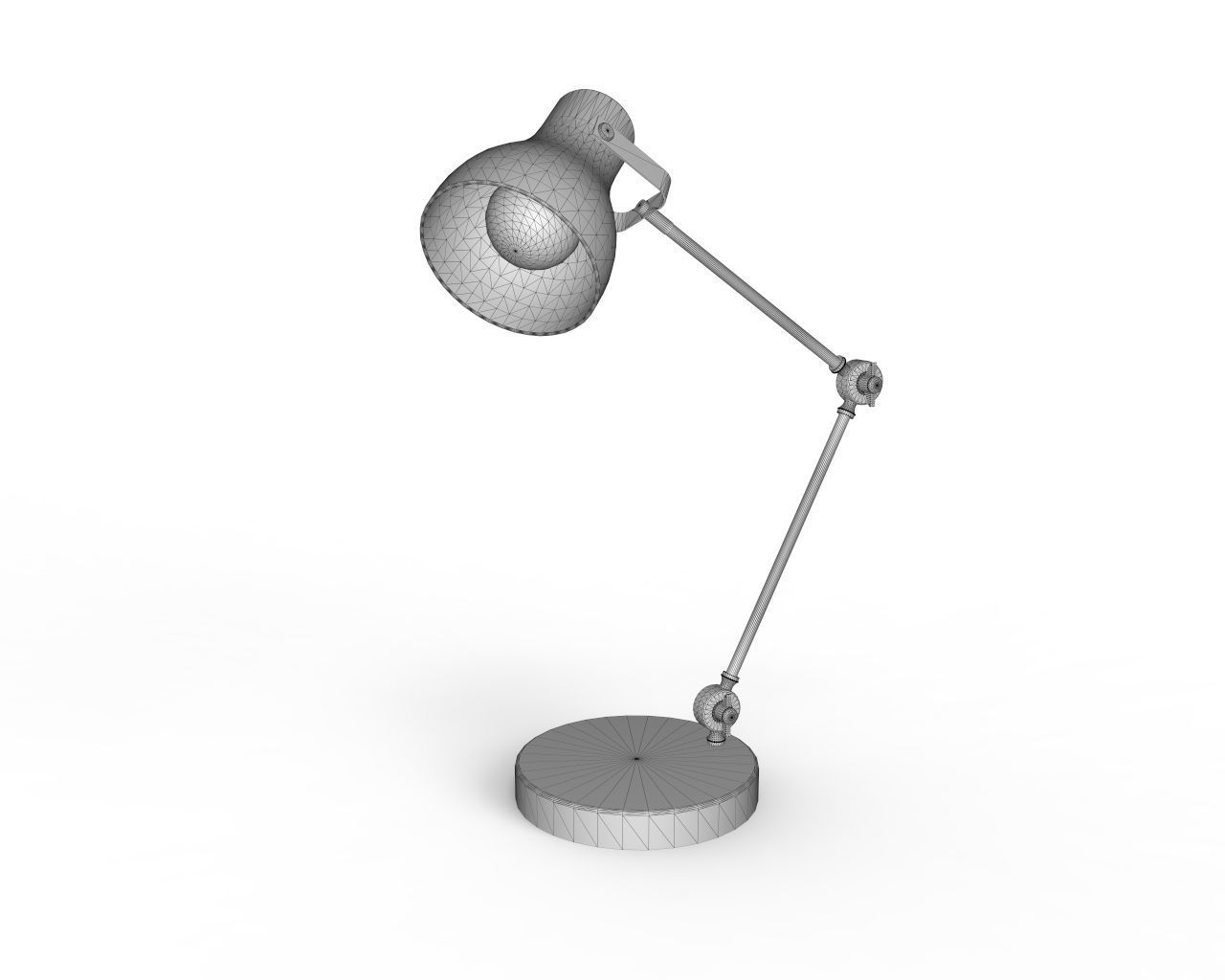 Rigged Desk Lamp 3D model_1