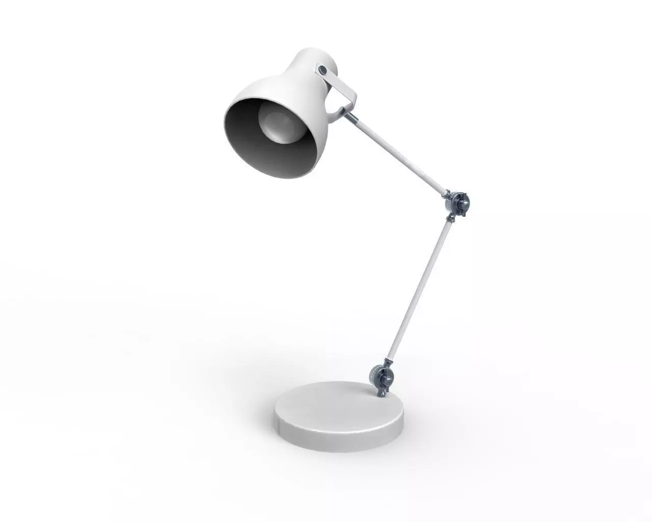 Rigged Desk Lamp 3D model_0