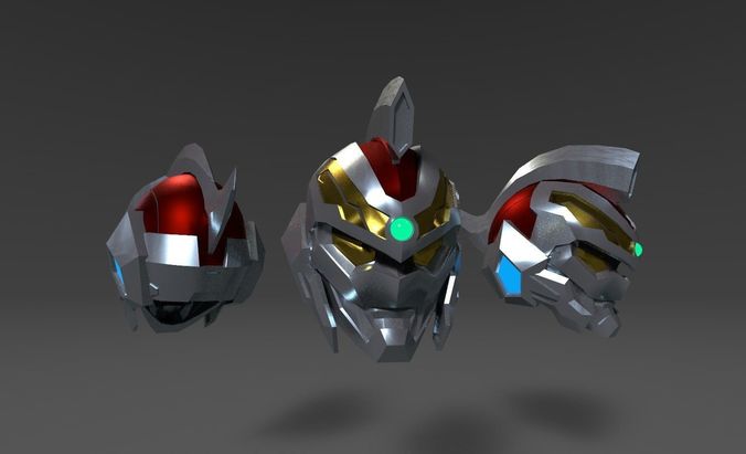 SSS Gridman helmet printable 3D print model