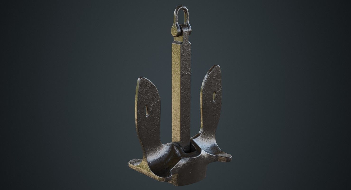 Anchor 1A Low-poly 3D model_1